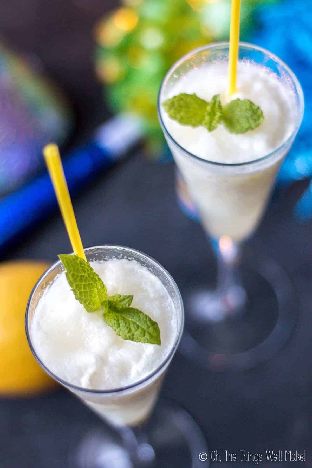 One of Spain's signature desserts, the sorbete de limón al cava, or lemon champagne sorbet, is often served at weddings and fancy restaurants, but is simple enough to easily make at home.