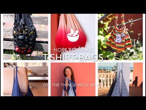 Great ways to make t-shirt bags and backpacks!