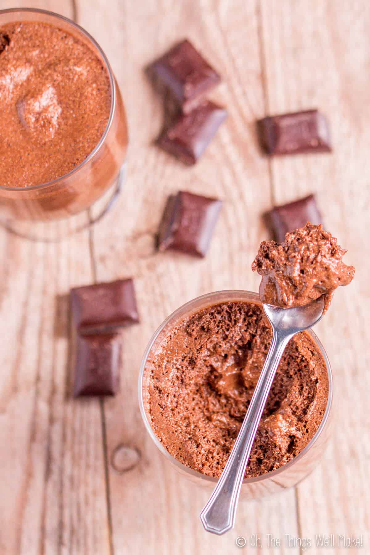 Two Ingredient Easy Chocolate Mousse Recipe Oh The Things Well Make