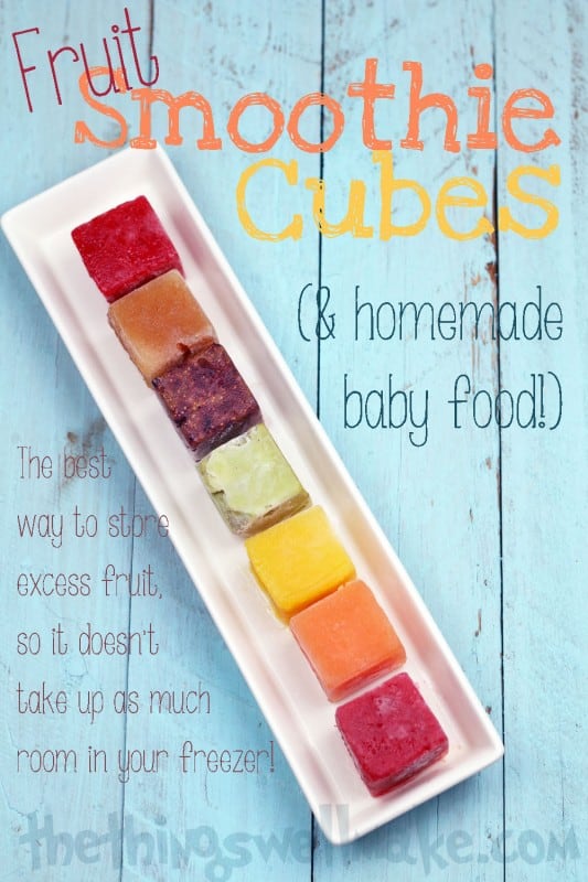 Homemade Baby Food Purees, Ice Cube Tray Method