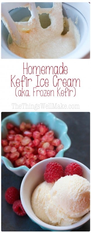 How to make a basic homemade kefir ice cream that is creamy and smooth, but also maintains the probiotics that kefir is known for.