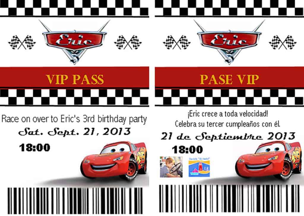 Pit Crew Pass Template Printable Race Car Theme Birthday 