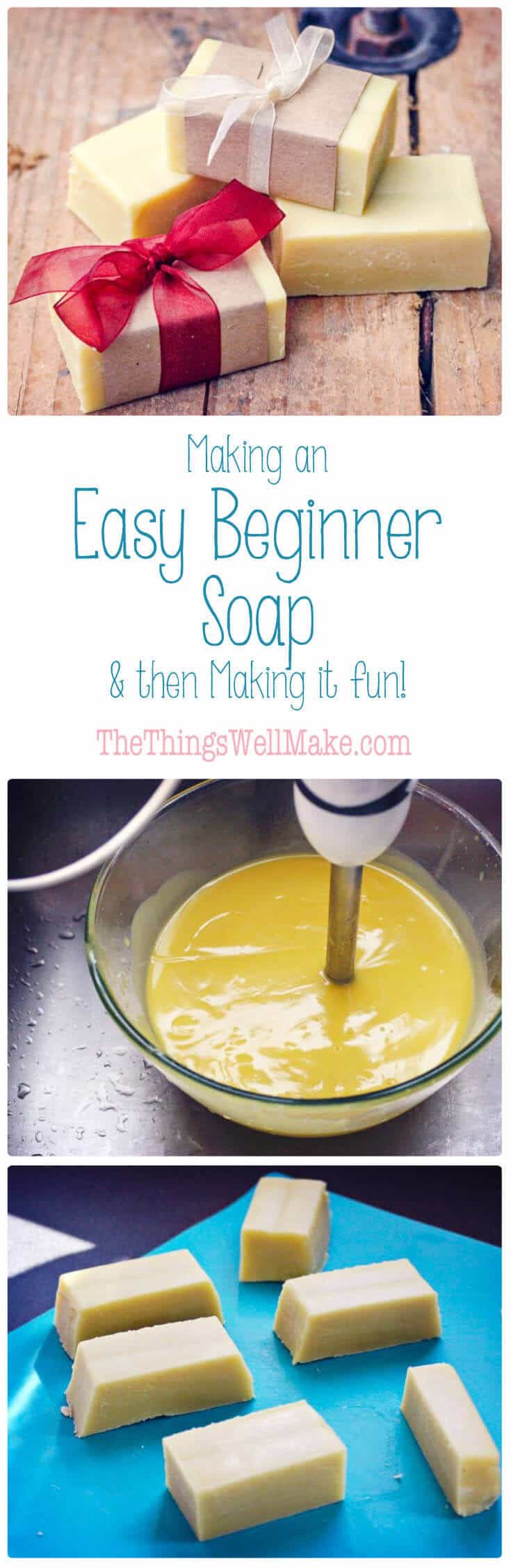 Making an Easy, Basic Beginner Soap, and Then Making it Fun!! Oh, The