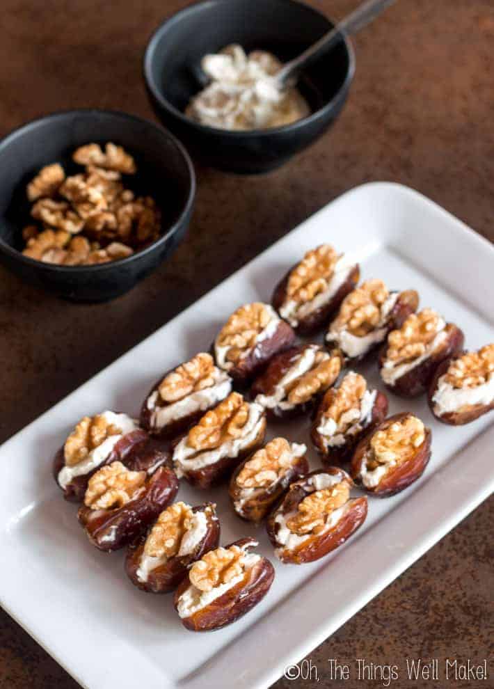 Cream Cheese Stuffed Dates with Walnuts - Oh, The Things We'll Make!