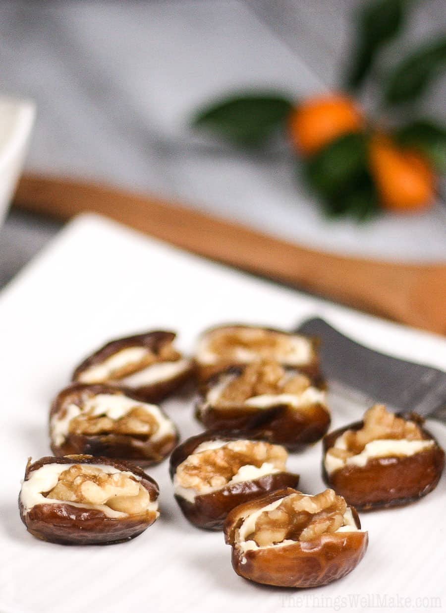 Cheese and Walnut Stuffed Dates - Oh, The Things We'll Make!