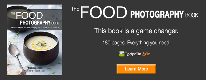 Banner photo ad for the Food Photography book