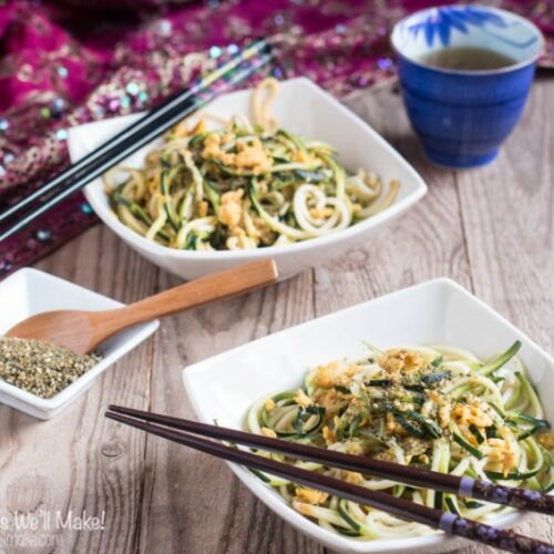 This easy recipe for Asian fried zucchini noodles is a healthy, low-carb, paleo alternative to Asian noodles made with wheat. Did I mention it's delicious?