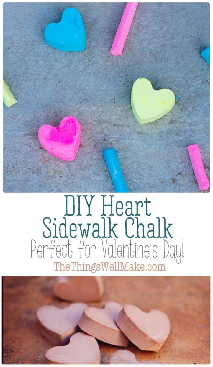 Heart-shaped Homemade Sidewalk Chalk - Oh, The Things We'll Make!