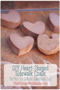 Heart-shaped Homemade Sidewalk Chalk - Oh, The Things We'll Make!