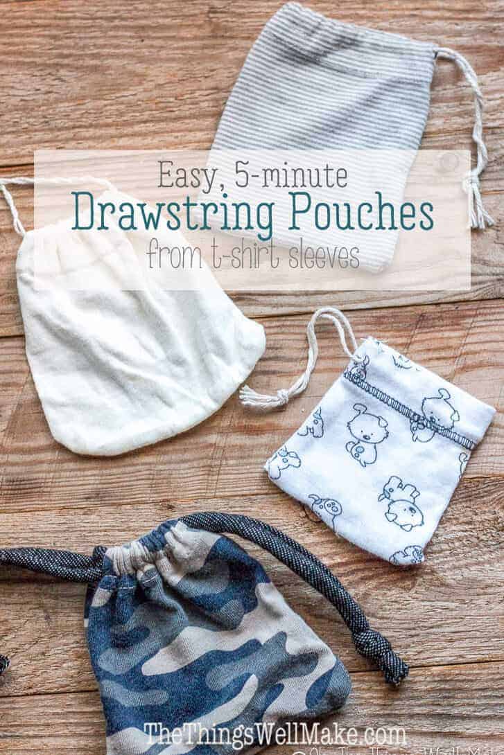 How to make a Drawstring Bag in under 10 minutes Oh, The Things We'll