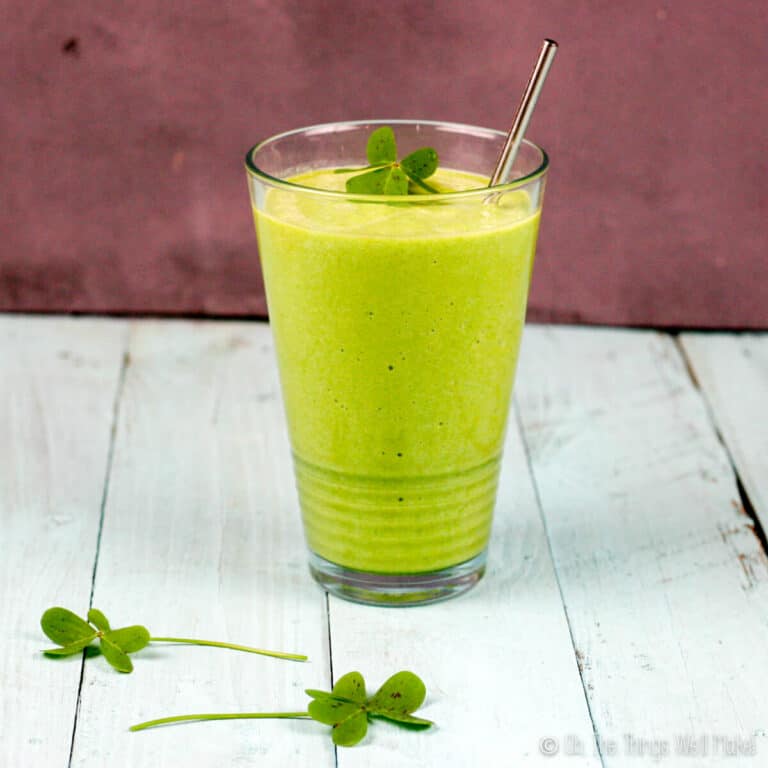 glass of the candida diet safe shamrock shake