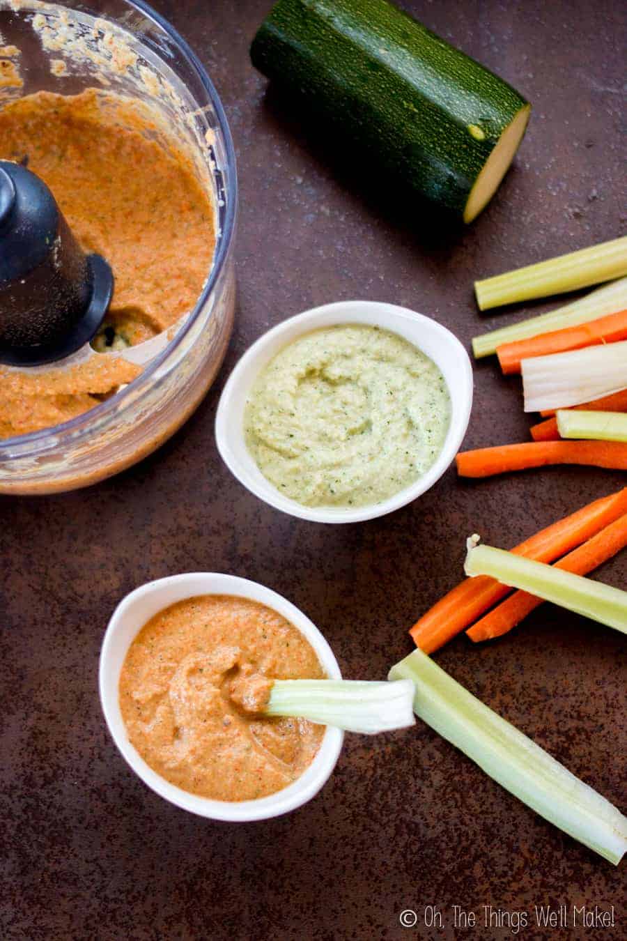 Zucchini Hummus (Raw and Roasted) - Oh, The Things We'll Make!