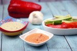 Raw Zucchini Hummus with a Roasted Red Pepper Variety - Oh, The Things We'll Make!