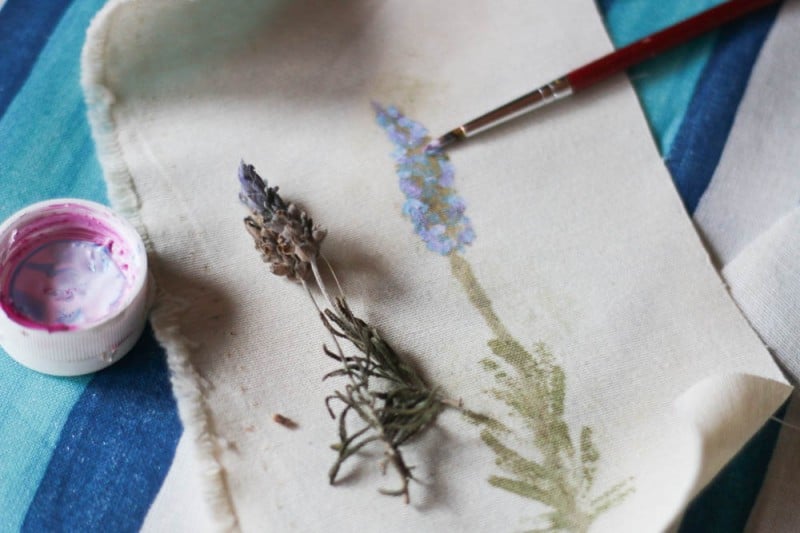 diy hand embroidered lavender bags