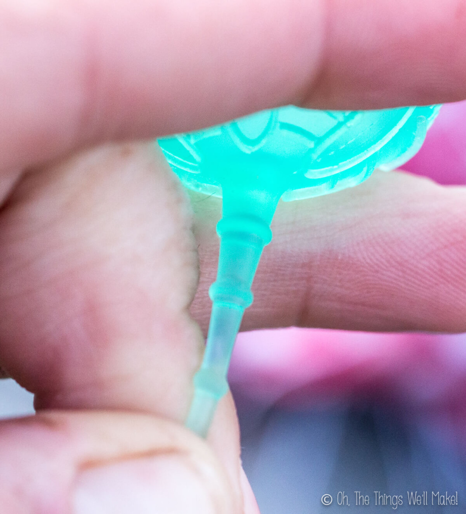 Closeup of the stem of the Sckoon menstrual cup