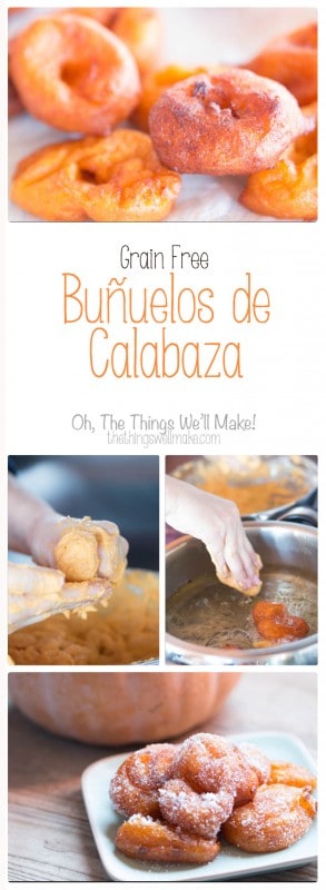 These pumpkin fritters are very popular in the Valencia region of Spain, especially during Carnavál & Fallas; Learn to make grain free buñuelos de Calabaza.