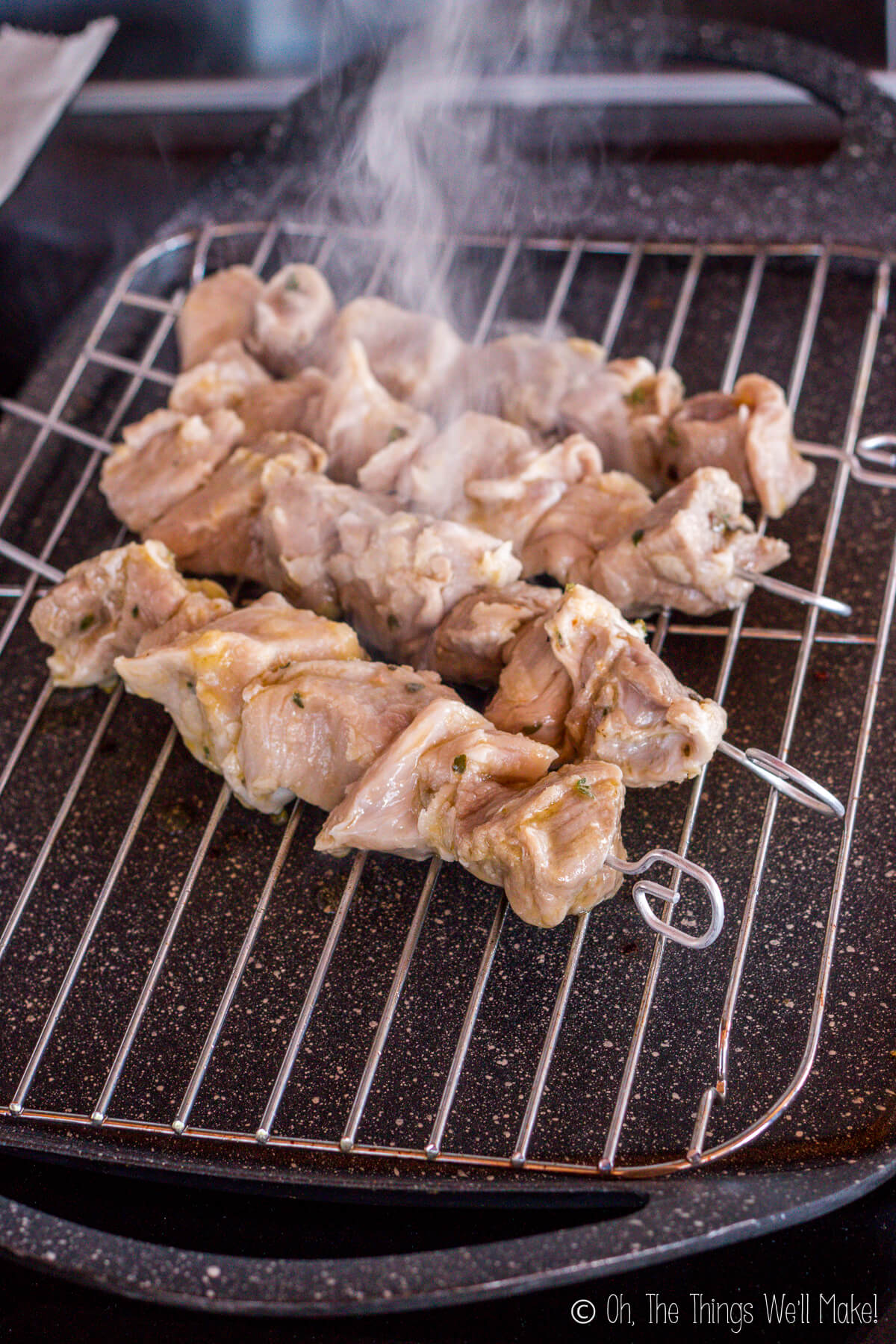 Pork Souvlaki & Marinade Recipe - Oh, The Things We'll Make!
