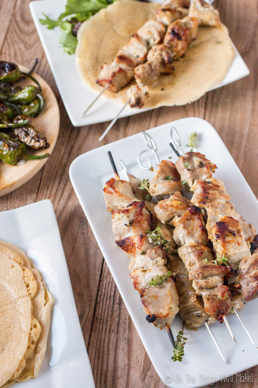 Pork Souvlaki & Marinade Recipe - Oh, The Things We'll Make!