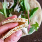 If you're looking for the perfect paleo pita for your gyros, souvlaki, kebabs, or sandwich or salad wraps, this is the perfect easy and quick recipe. #wraps #paleo #pita