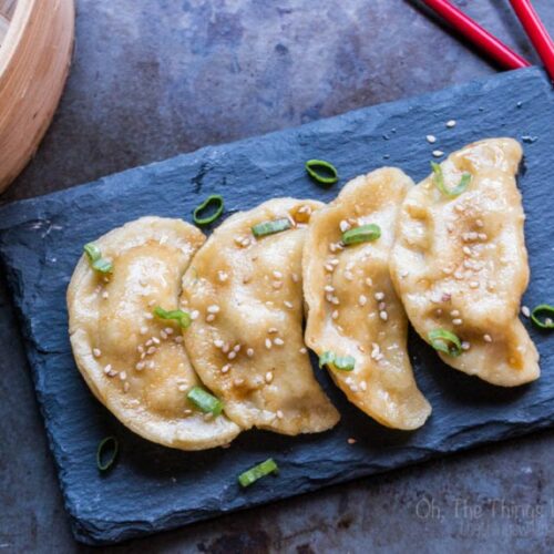 This paleo dim sum recipe uses a paleo pasta filled with flavorful ginger and pork and is steamed to perfection to make these amazing Asian potstickers.