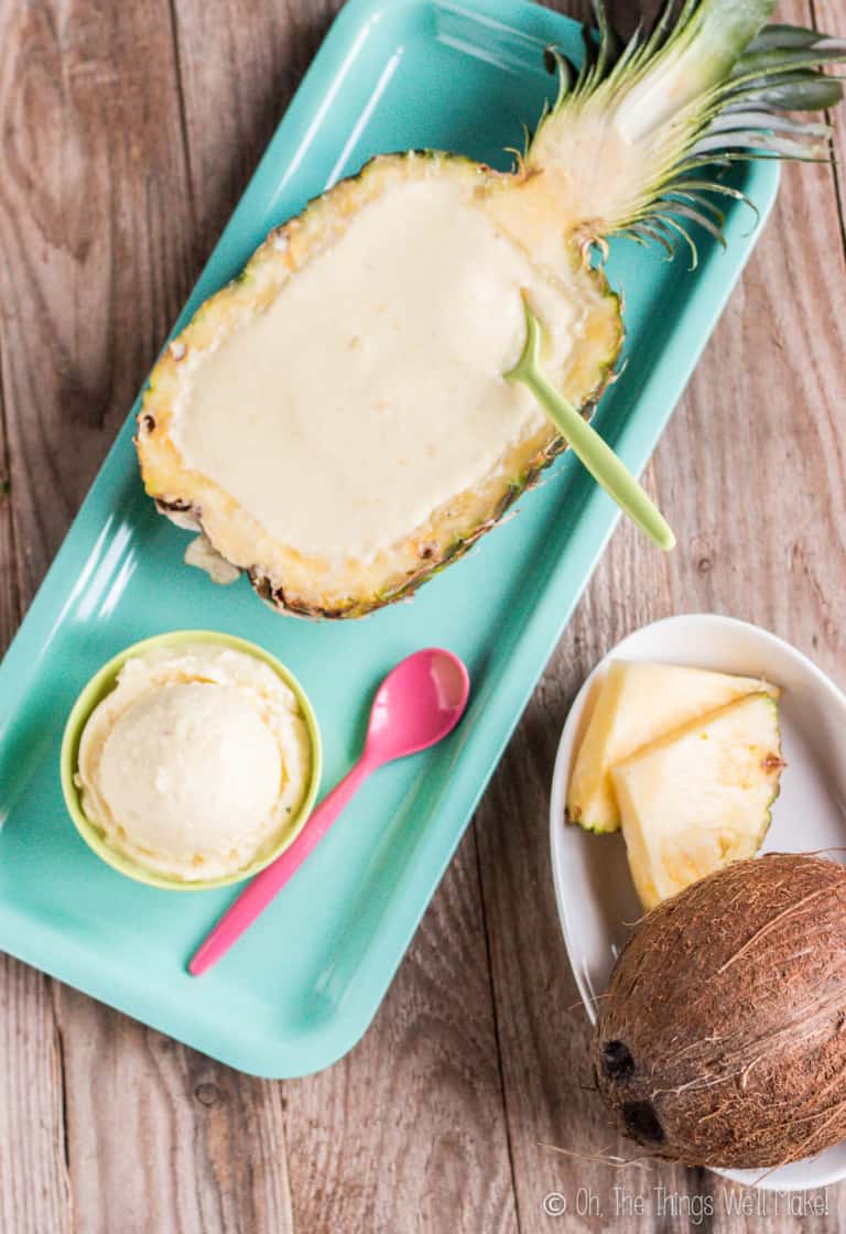 5 Minute Pineapple Ice Cream (Vegan, Paleo) Oh, The Things We'll Make!