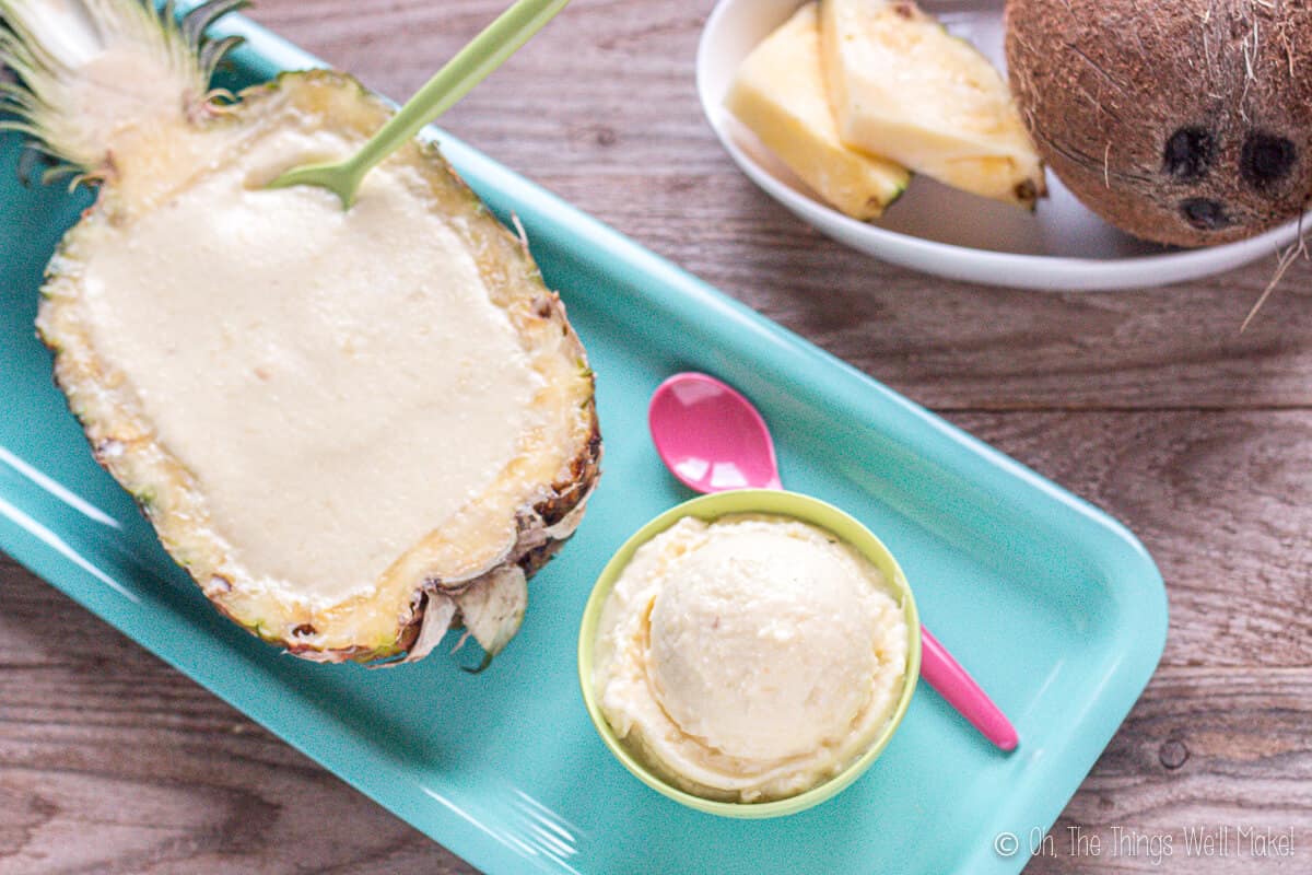 5 Minute Pineapple Ice Cream (Vegan, Paleo) Oh, The Things We'll Make!