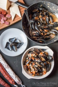 These easy steamed mussels in tomato sauce are a quickly made and sure to impress. Even my toddler loves scooping up the sauce with the empty shells.