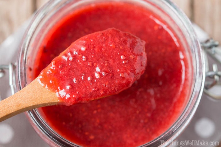 Super quick and easy to make, this strawberry chia seed jam can be whipped up with minimal time and effort, and doesn't need excess sugar for gelling.
