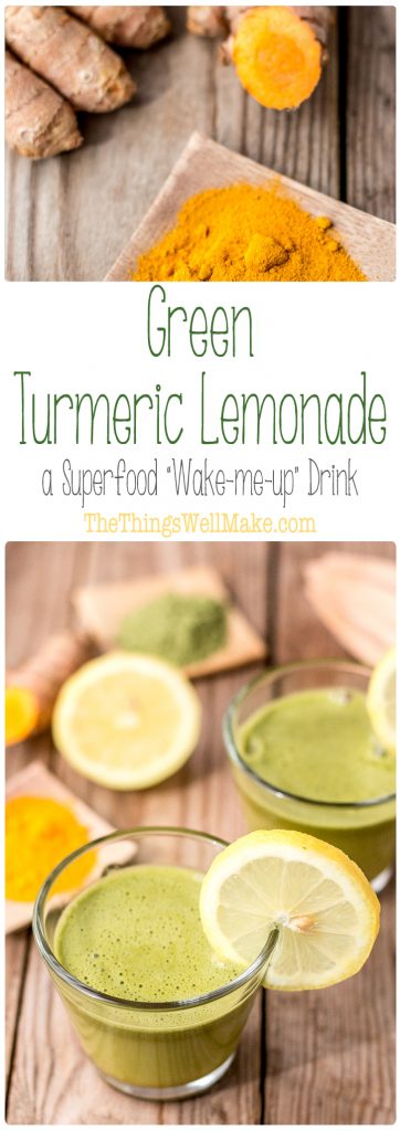 Start the day off right with this green turmeric lemonade, a superfood "wake-me-up" drink packed with antioxidants and vitamins.