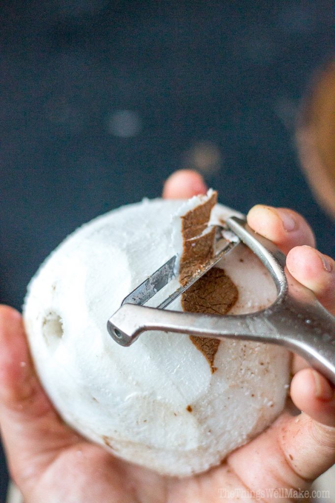 Buying a fresh coconut can be intimidating, but it's easy to make coconut chips or flakes (or toasted coconut chips) once you know how. I'll show you a simple way to make them quickly.