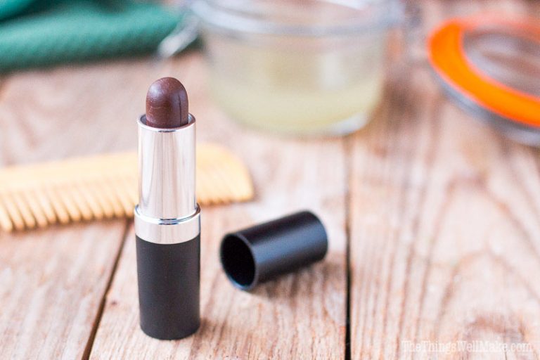 Cover up those gray hairs or dark roots with a simple, easy-to-make, homemade natural root concealer stick which won't break the bank, at all.