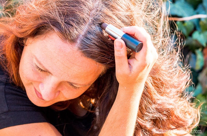 Cover up those gray hairs or dark roots with a simple, easy-to-make, homemade natural root concealer stick which won't break the bank, at all.