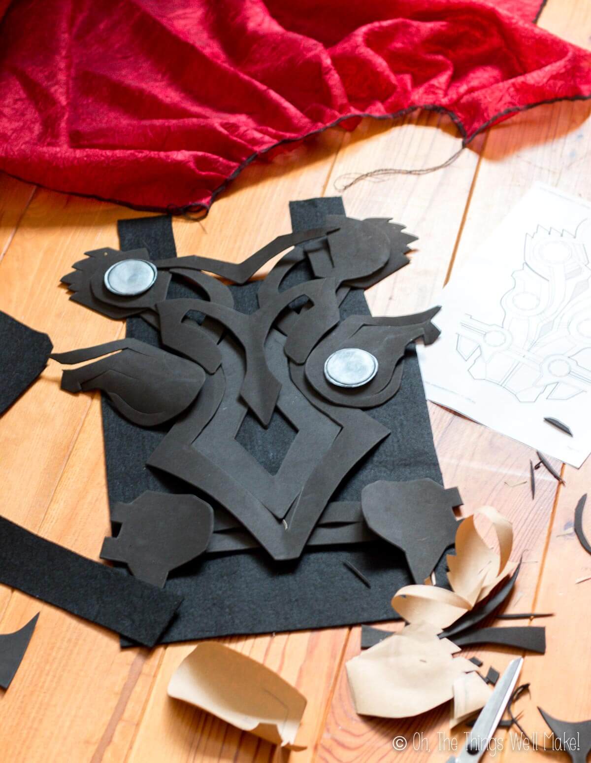 Making Thor's chest armor for Thor costume out of craft foam