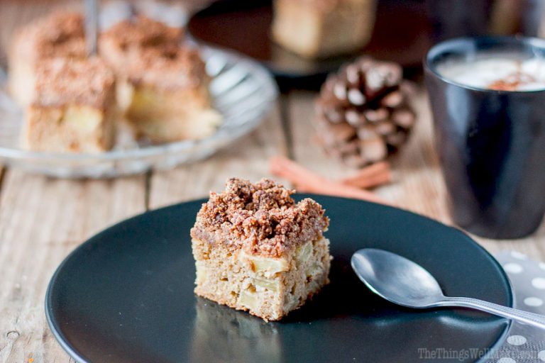 With fall apples giving this coffee cake its moist texture, which contrasts with its crispy crumb topping, this paleo apple crumb cake is definitely one of my favorite paleo treats.