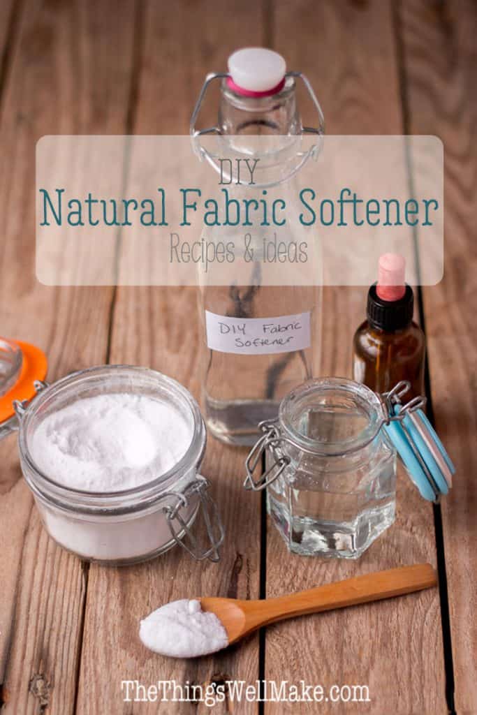 Skip the strong, artificial scents and chemicals in store-bought alternatives by using these DIY, natural fabric softeners that are inexpensive, easy to use, and non-toxic. #thethingswellmake #miy #laundry #fabricsoftener #laundry #wash #washing #naturalcleaning #naturalcleaningproducts #cleaning #greencleaning #greenliving #greenlivingtips