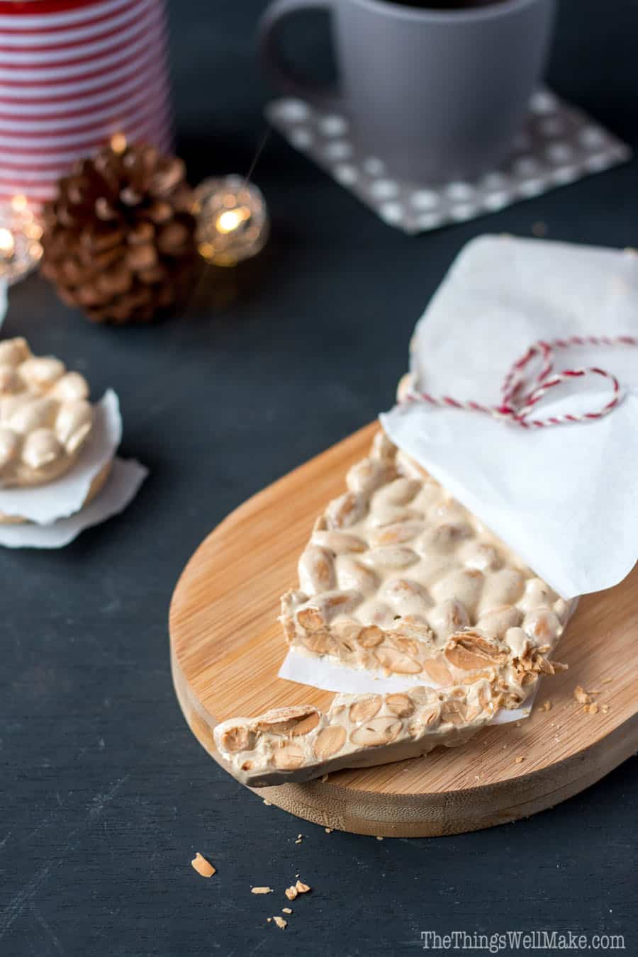 One of Spain's most popular Christmas treats, turrón is an almond nougat made with almonds and honey. Today I'll share my recipe for turrón de Alicante, the hard, white almond nougat.