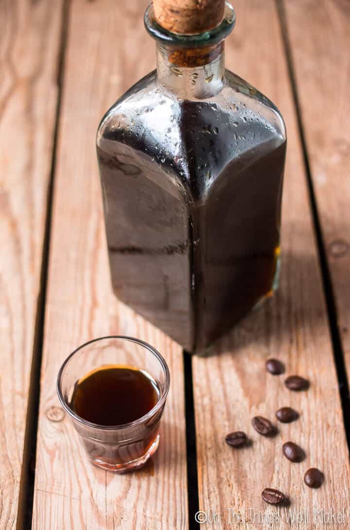 Control the quality of the ingredients and the level of sweetness when you make your own homemade Tía María or Kahlúa copycat using this easy coffee liqueur recipe.