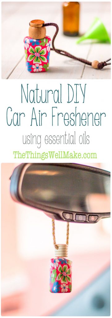 Keep your car smelling fresh with this easy, natural DIY car air freshener using the essential oils of your choice.