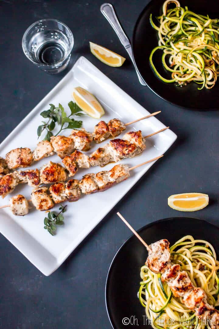 Puerto Rican pinchos de pollo, marinated chicken kebabs, are traditional street food in Puerto Rico and can be made from pork or chicken that has been marinated in a tangy sauce and then grilled to perfection.