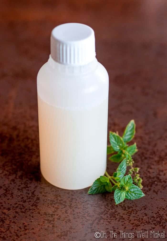 Homemade clarifying shampoo that is made with distilled water and lighter in color.