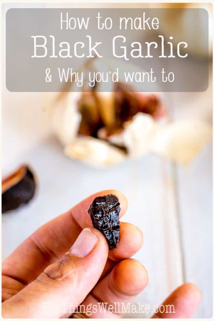 Smooth and sweet, black garlic is the result of properly aging regular garlic over constant heat. Through the process, it is no longer pungent and crunchy, but instead softens and mellows. Packed with antioxidants, this easy to eat, exotic treat is the perfect addition to a healthy diet.  #thethingswellmake #garlicrecipes #blackgarlic #paleorecipes #glutenfree