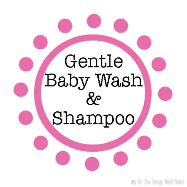 Gentle Baby Wash and Shampoo label