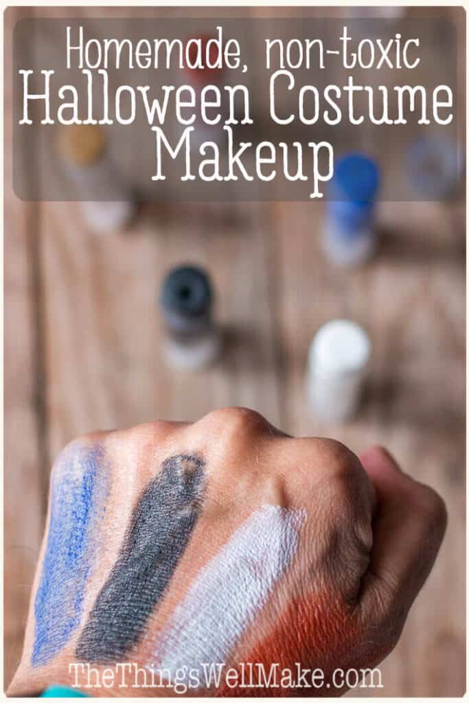Avoid the toxic chemicals in store-bought Halloween makeup by making your own homemade costume makeup. It's a fun project that can be easily customized to suit your costume and skin type. #halloweenmakeup #diymakeup #homemademakeup #thethingswellmake #miy #costumemakeup #naturalskincare #nontoxicmakeup #halloweenideas
