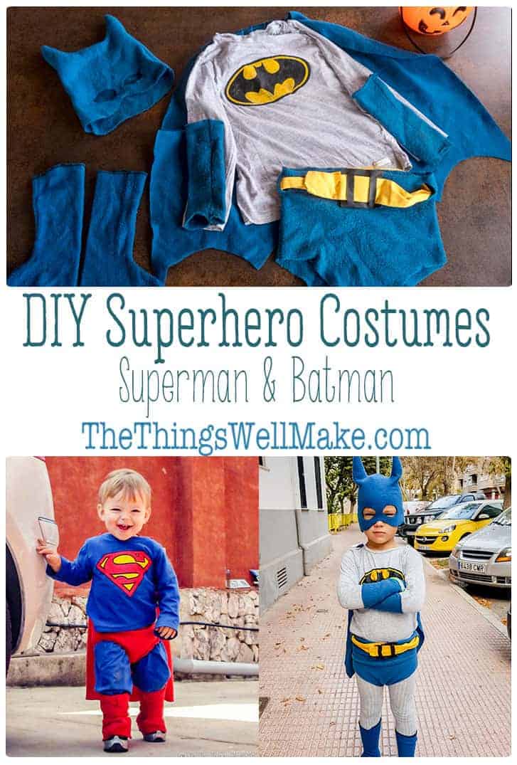 Easy Homemade Superhero Costume: Batman & Superman - Oh, The Things We ...