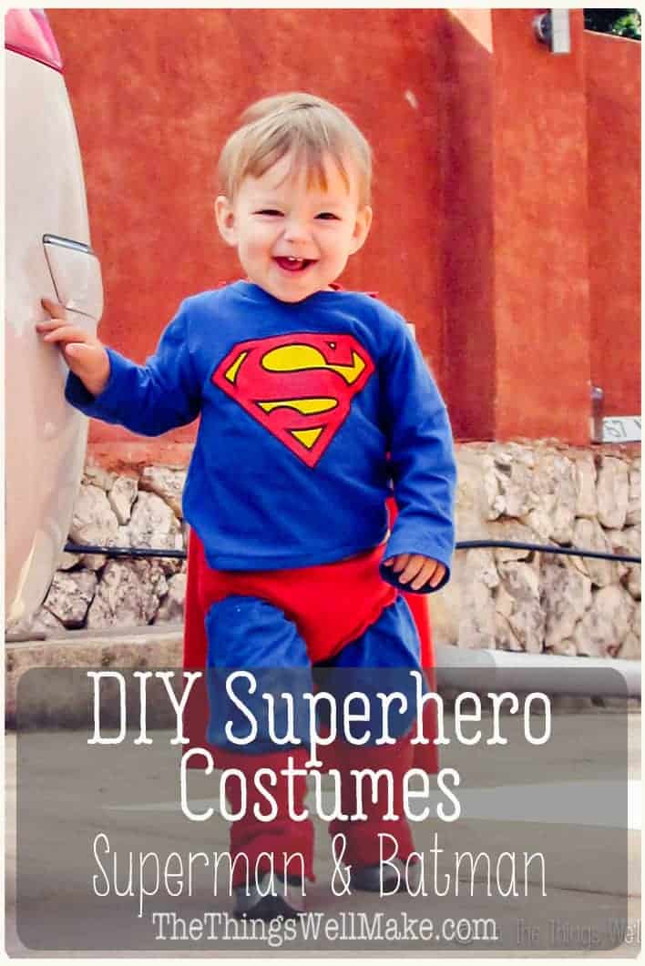 Easy Homemade Superhero Costume: Batman & Superman - Oh, The Things We ...