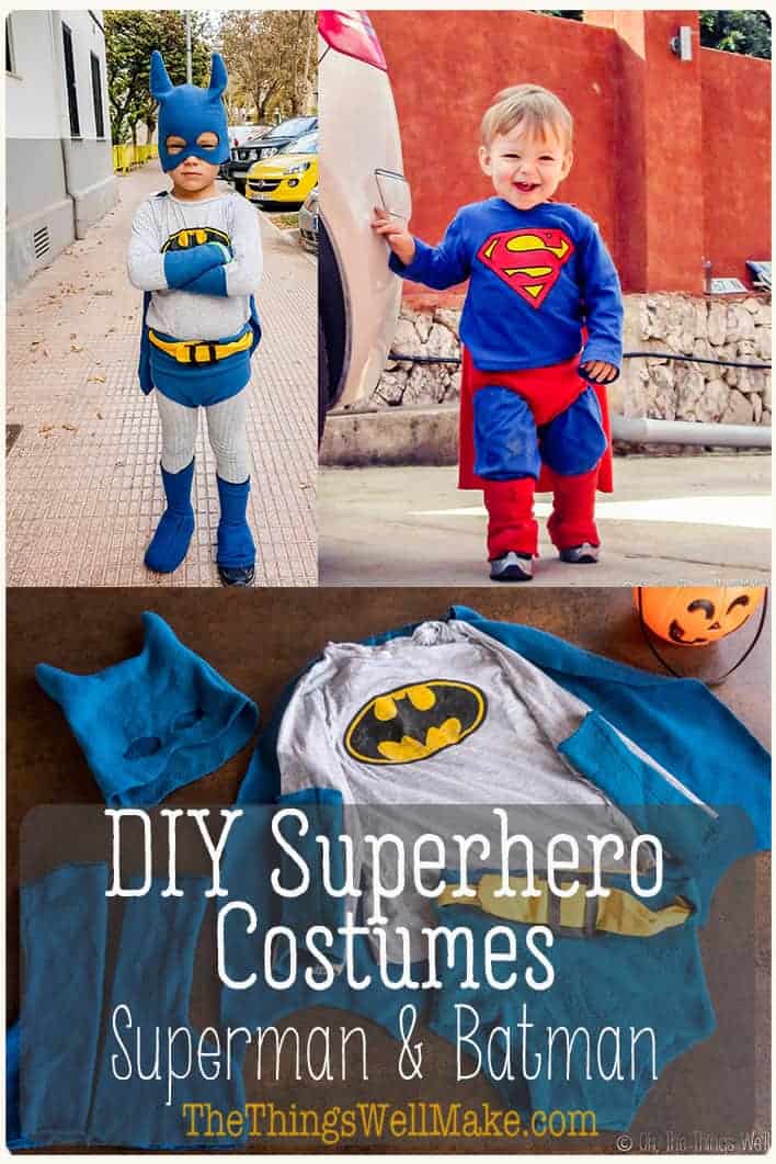Blive kold Shah Træts webspindel Easy Homemade Superhero Costume: Batman & Superman - Oh, The Things We'll  Make!