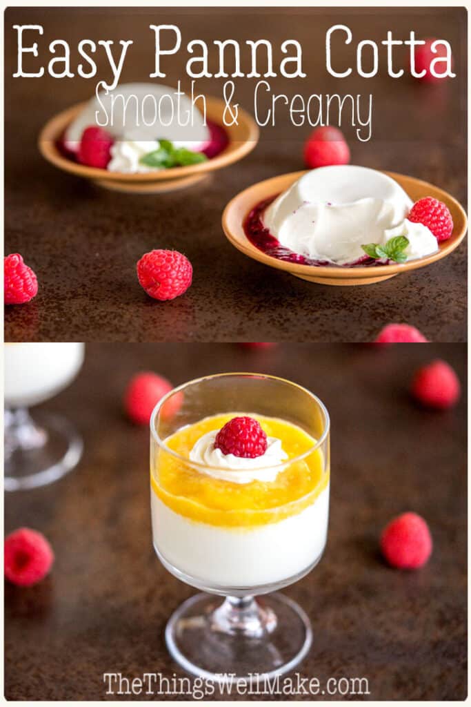 This smooth and creamy panna cotta has the perfect consistency and almost melts in your mouth. It's a light dessert that's easy to make yet sure to please. #pannacotta #italiancuisine #dessert #dessertrecipes #glutenfree #thethingswellmake #miy