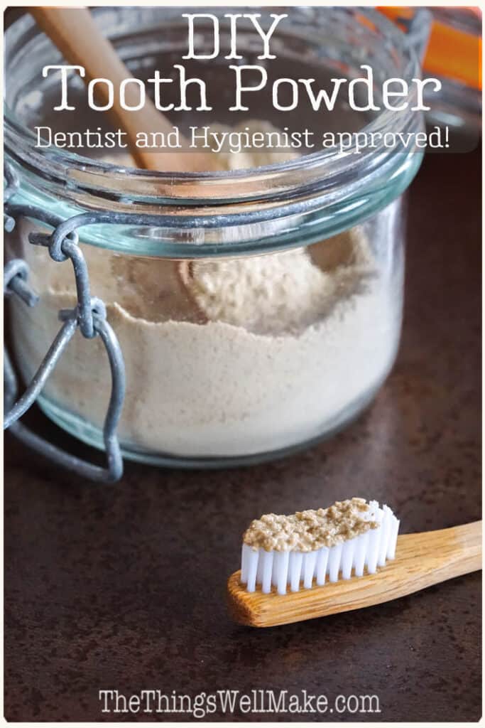 More sustainable than commercial toothpaste, tooth powders effectively clean your teeth. They're simple to make, help save you money, and by making your own, you control the ingredients. #toothpaste #toothpowder #naturalhealth #thethingswellmake #miy #oralcare #oralhealth
