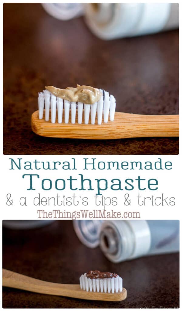 Brush and protect your teeth naturally with these homemade toothpaste recipes and tips for optimal dental hygiene from a dentist. #toothpaste #miy #homemadetoothpaste #dentist #natural #oralhealth
