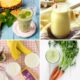 Collage of 4 different smoothies with unusual, unexpected ingredients.